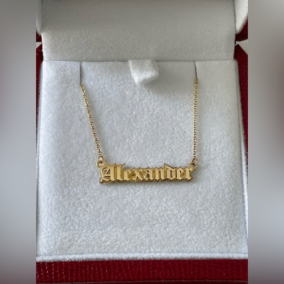 14k name necklace “alexander” - Picture 2 of 6